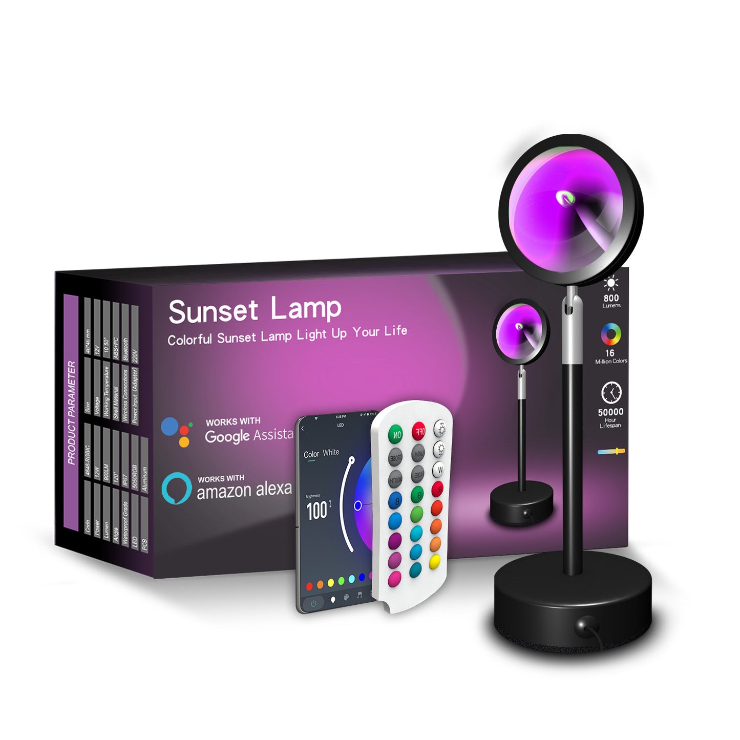 APP Remote Control RGB Floor Atmosphere Lamp