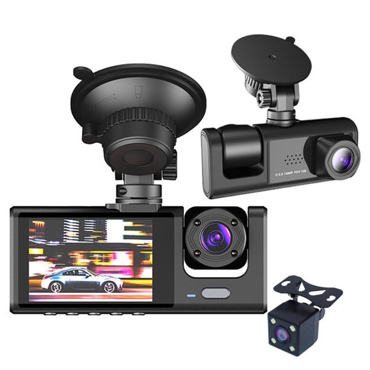 HD 1080p Three-record Driving Recorder