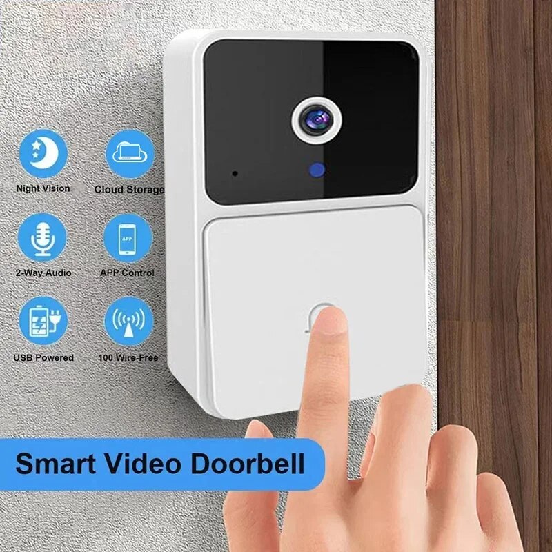 Wireless Video Doorbell Camera with Night Vision & Two-Way Intercom