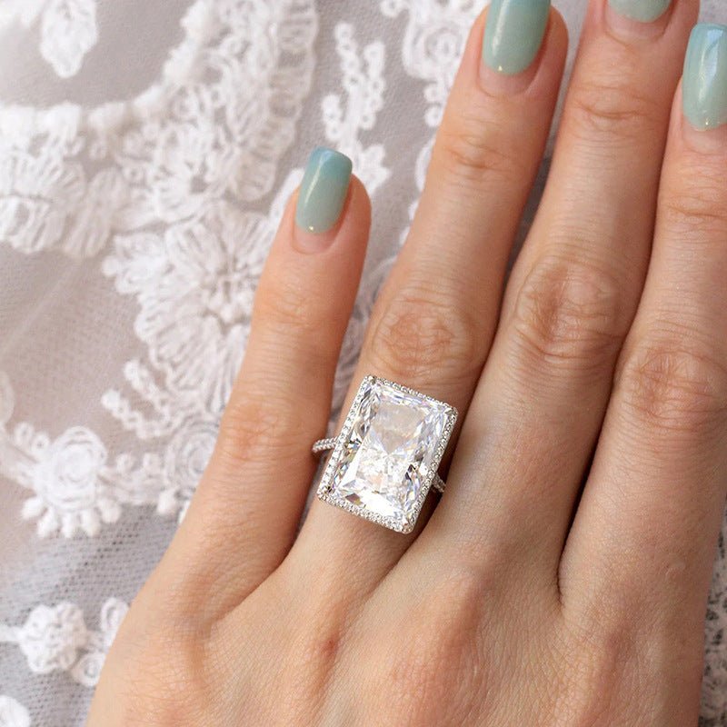 Bright Rectangular Eye - catching Ring Fashion Simple - AMWLY