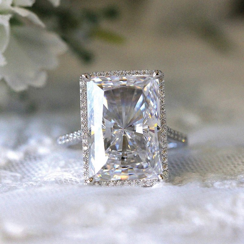 Bright Rectangular Eye - catching Ring Fashion Simple - AMWLY