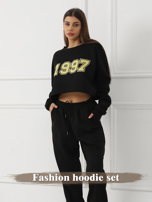 Women's Long Sleeved Hoodie Set - AMWLY