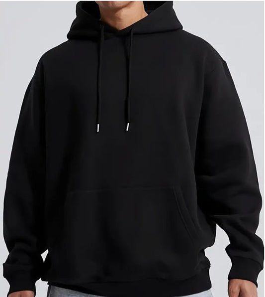 Men's Solid Color Hooded Jumper - AMWLY