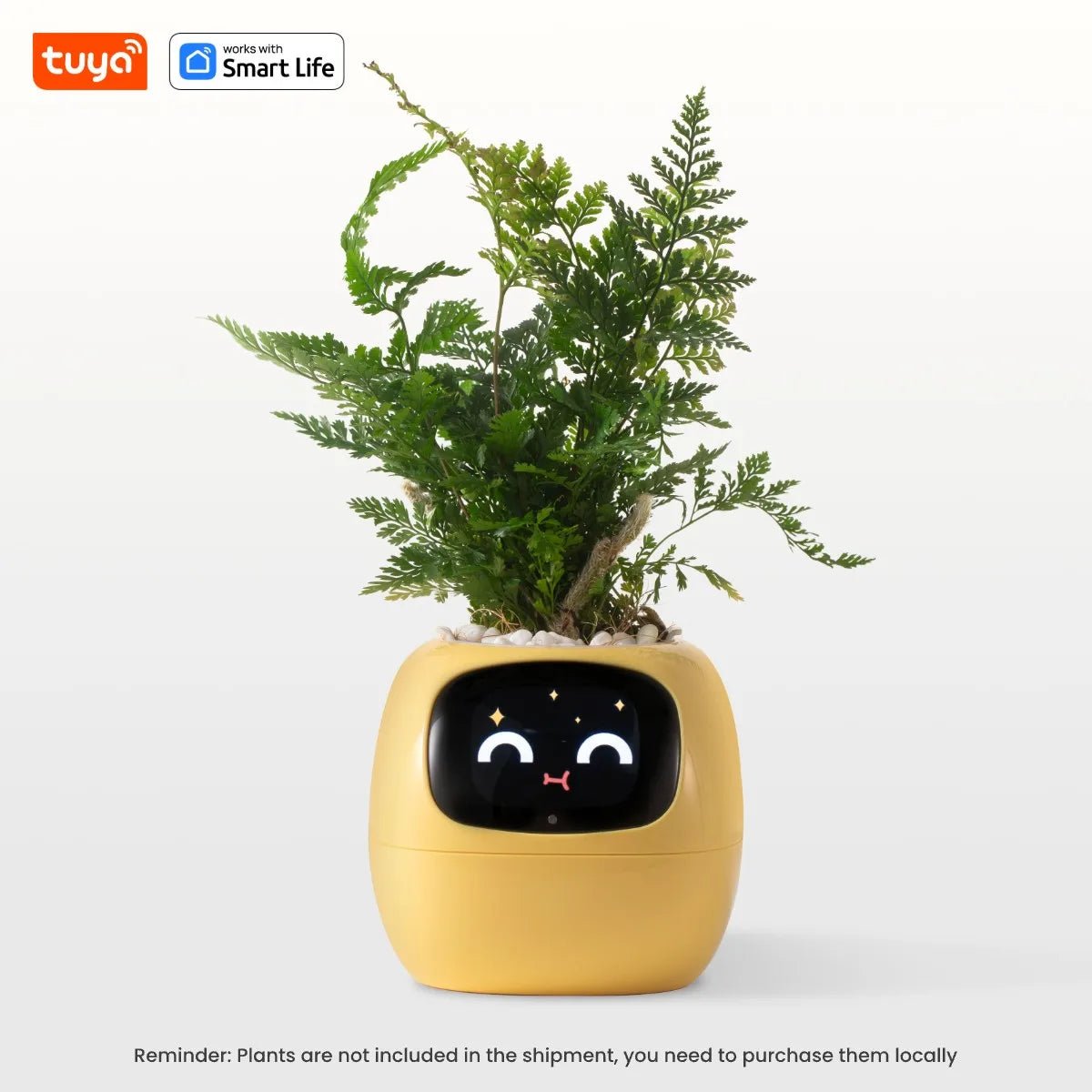 Tuya Ivy Smart Planter,Endless Fun Over 49 Rich Expressions,7 smart sensors,AI Chips Make Raising Plants Easy and Fun - AMWLY