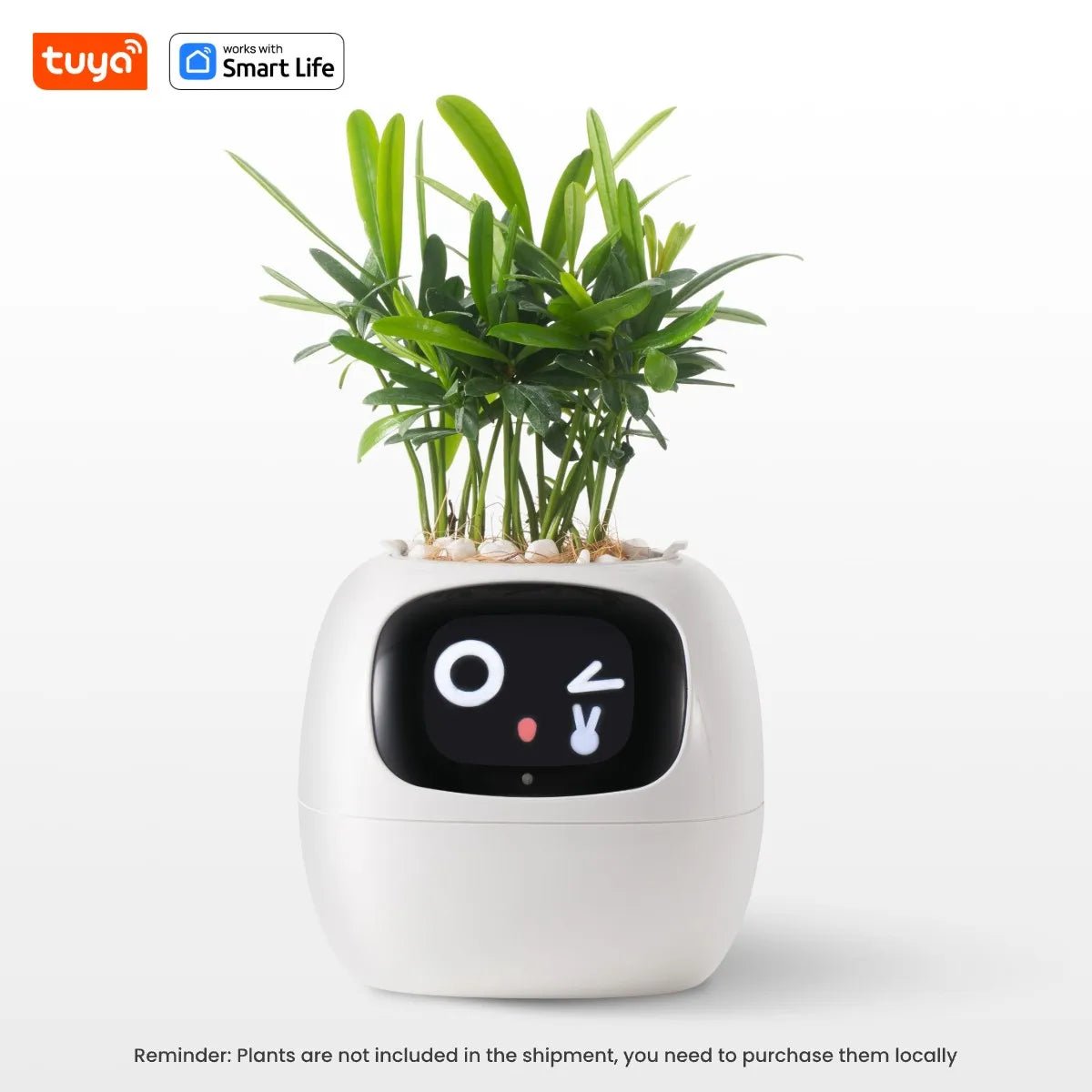 Tuya Ivy Smart Planter,Endless Fun Over 49 Rich Expressions,7 smart sensors,AI Chips Make Raising Plants Easy and Fun - AMWLY