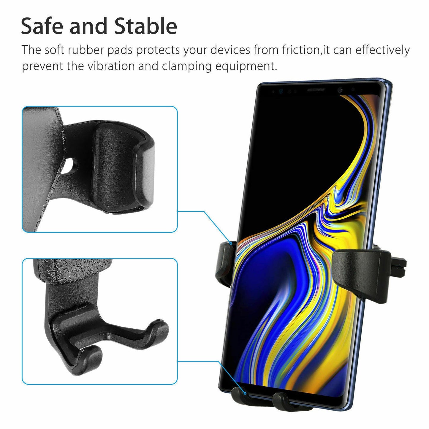 Universal Car Mount Holder Stand Air Vent Cradle For Mobile Cell Phone Gravity Car Mount Air Vent Phone Holder For I Phone X XR XS Max S Amsung S10 Note9 - AMWLY