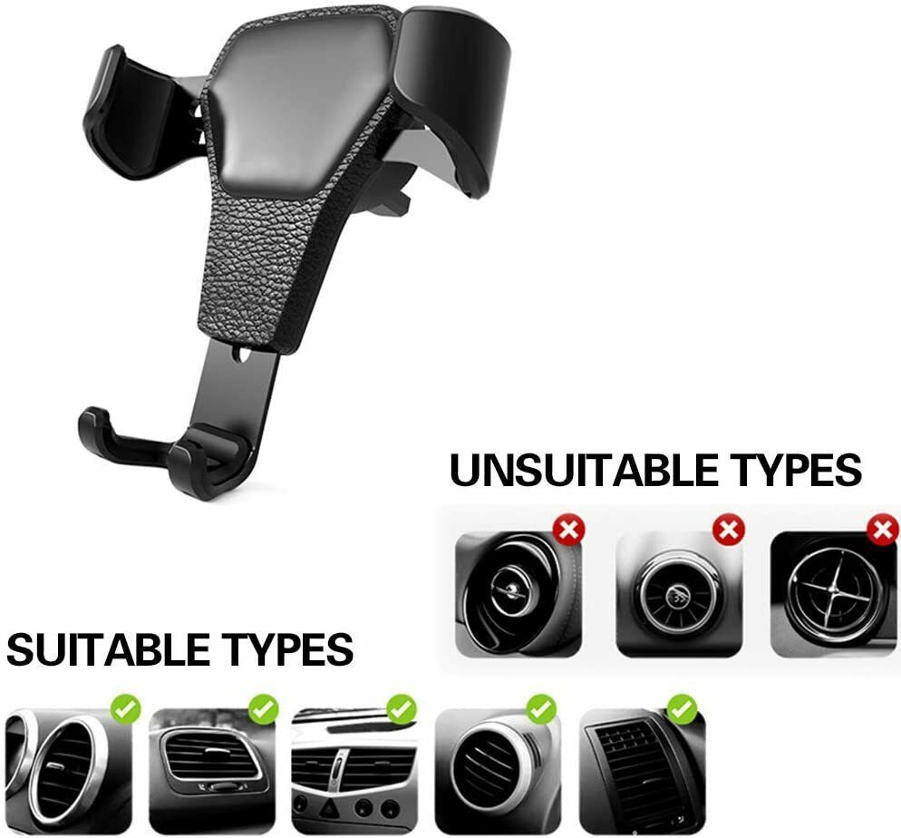 Universal Car Mount Holder Stand Air Vent Cradle For Mobile Cell Phone Gravity Car Mount Air Vent Phone Holder For I Phone X XR XS Max S Amsung S10 Note9 - AMWLY